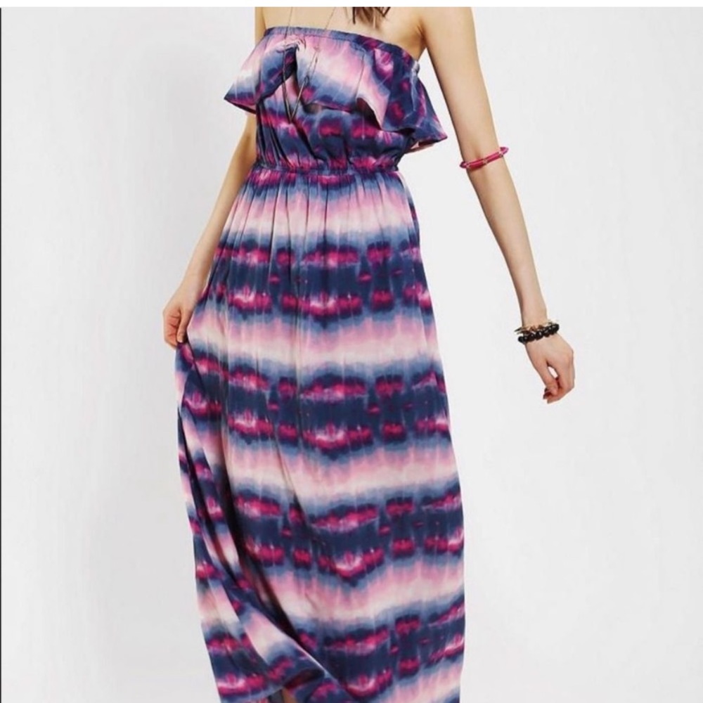 Band of Gypsies Purple Tie Dye Maxi Dress
